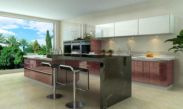 欧景乐U型不锈钢厨柜