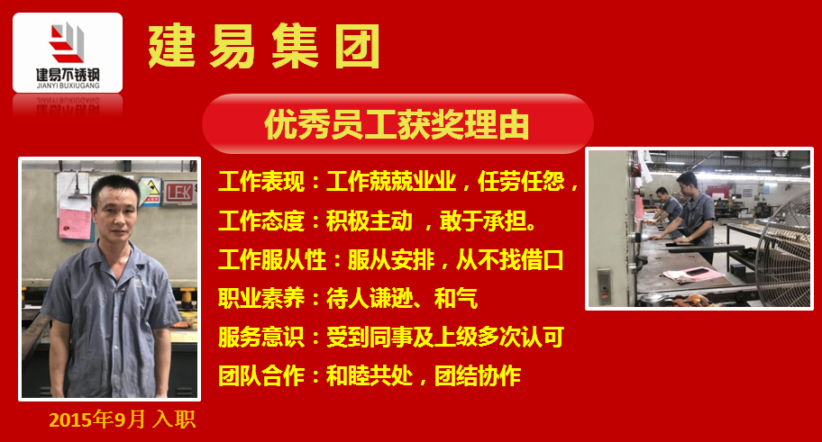 优秀员工黄明建