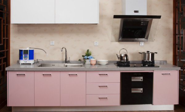 欧景乐时尚青花不锈钢厨柜